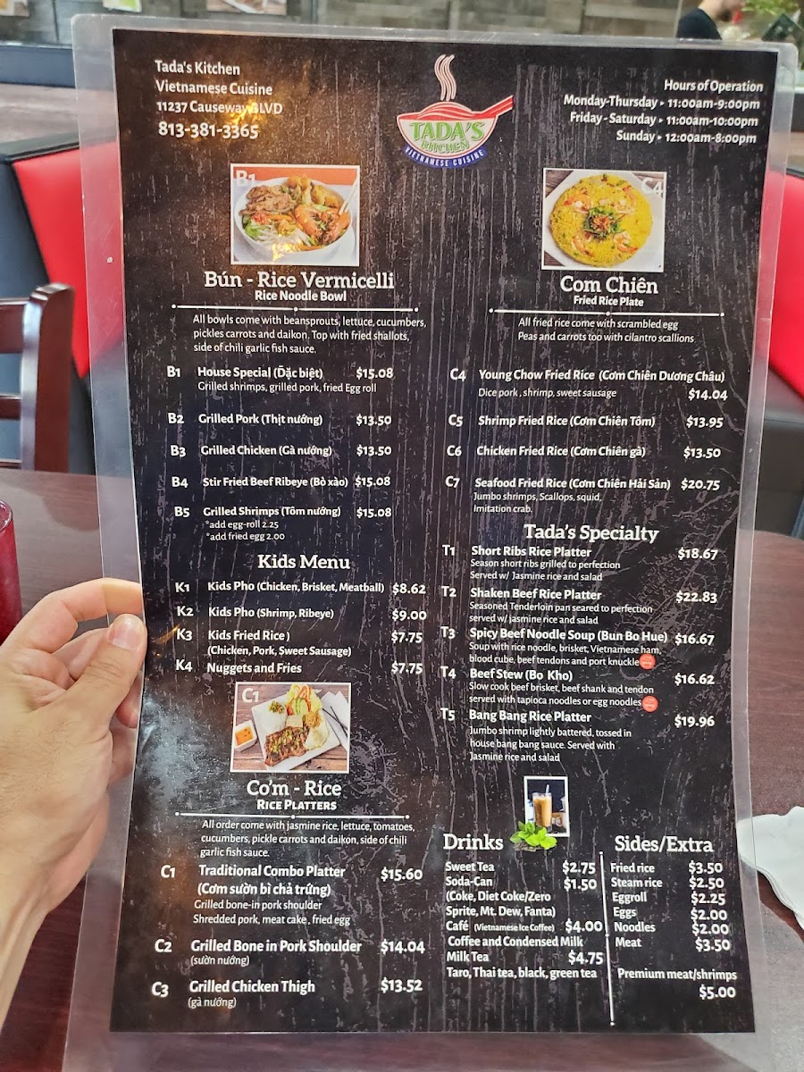 Menu Tada’S Kitchen Vietnamese Cuisines-10
