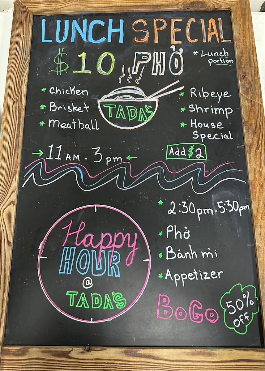 Menu Tada’S Kitchen Vietnamese Cuisines-2