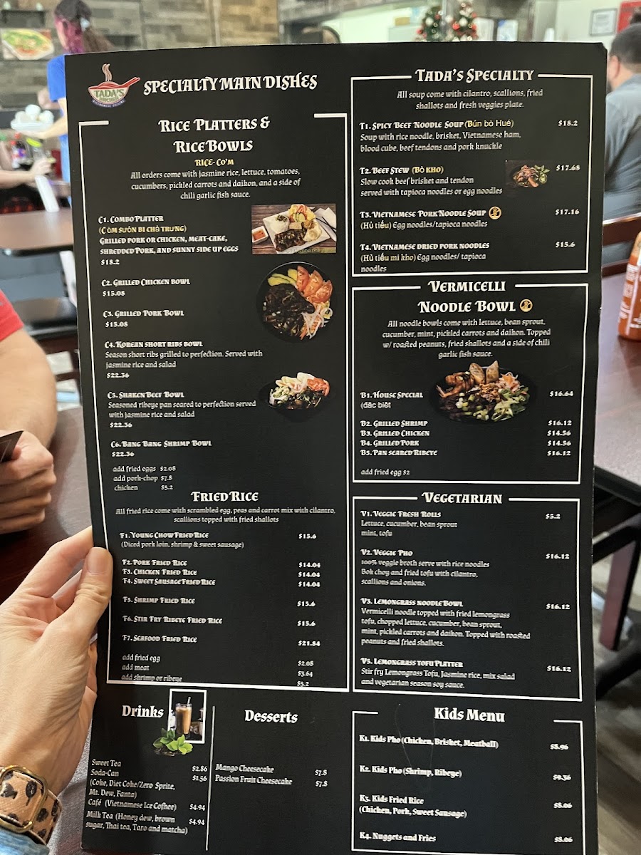 Menu Tada’S Kitchen Vietnamese Cuisines-6